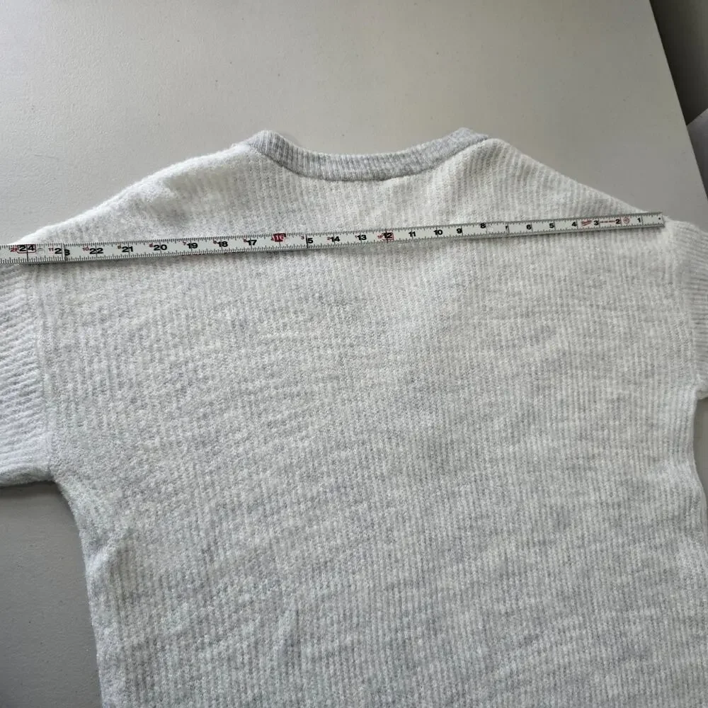 Pullover Knit Sweater Women's XL *** White Gray Heather